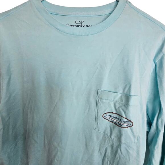 Vineyard Vines Mens Tropical Surf Pocket Tee LS Beach Preppy Coastal Size Small - Picture 2 of 7